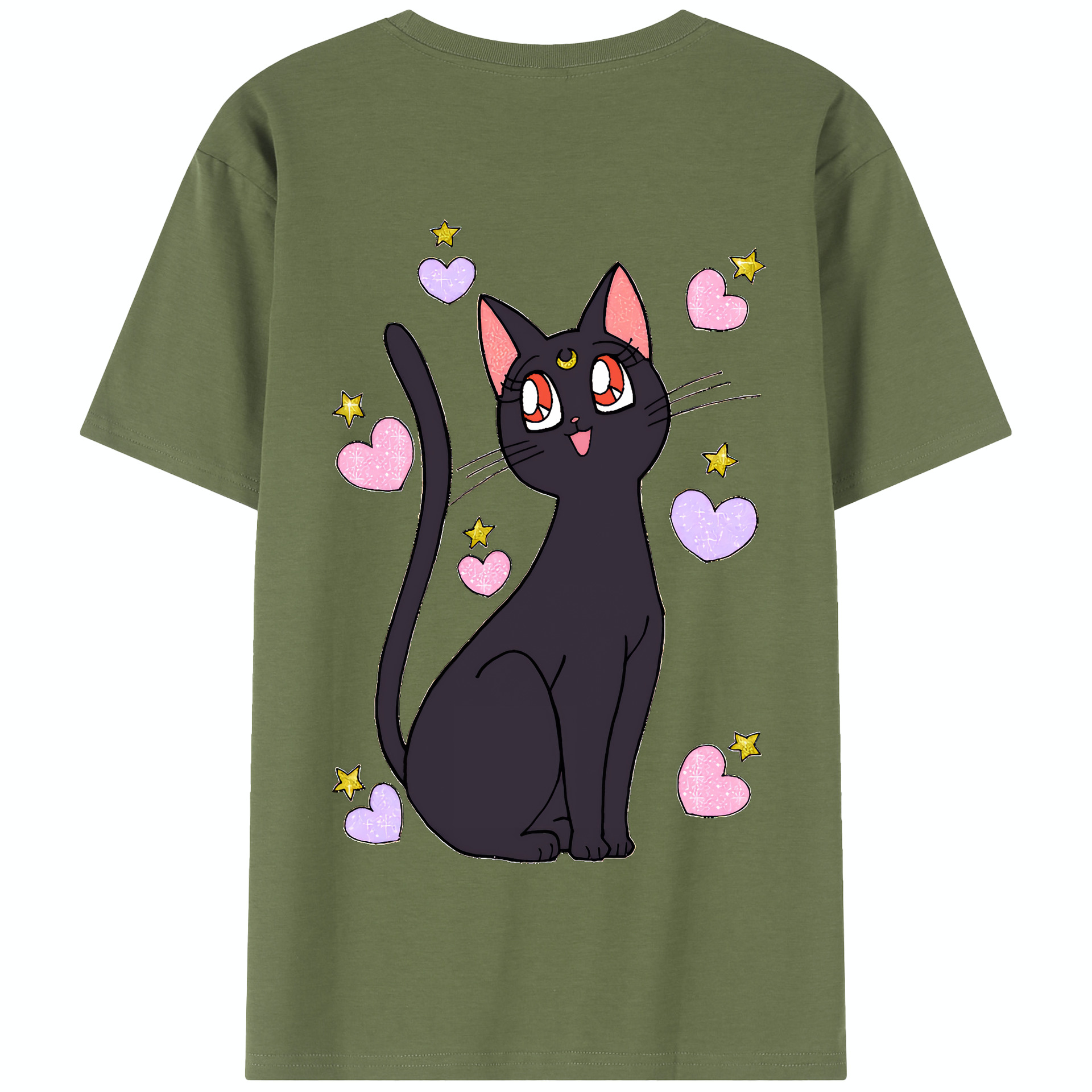 （画像用） 美少女戦士セーラームーン Sailor Moon 綿100％半袖Tシャツ（背面プリント）
